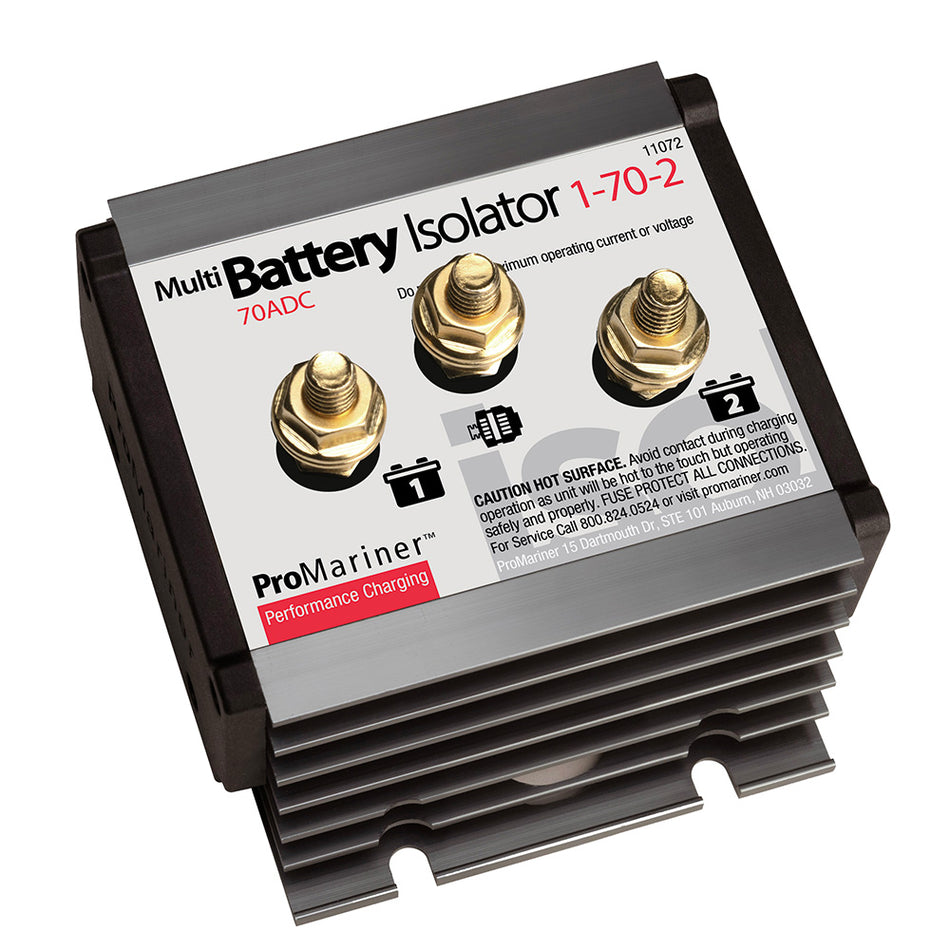 Répartiteur de batterie ProMariner - 1 alternateur - 2 batteries - 70 AMP [11072]