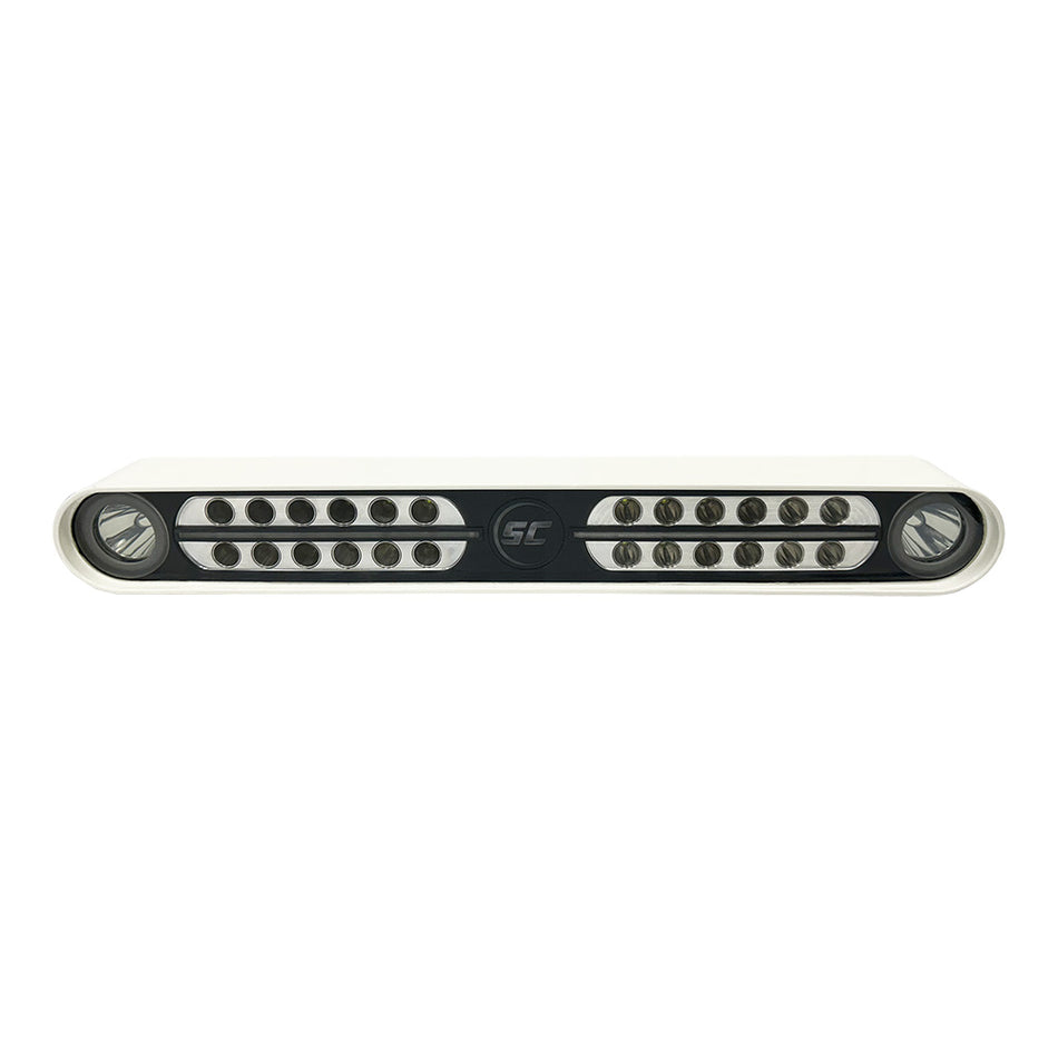 Barre lumineuse LED Shadow-Caster Eagle Ray - Boîtier blanc à double optique [SCM-EAGLE-RAY-WH]