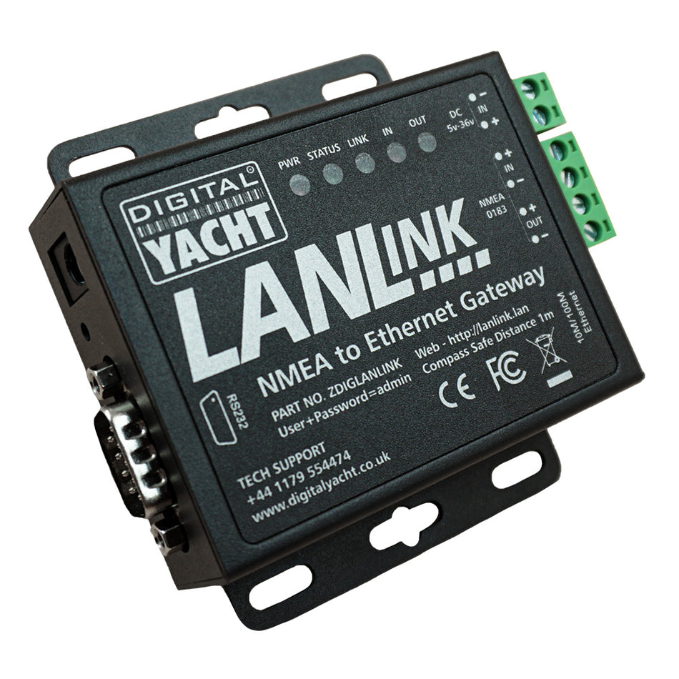 Passerelle LANLink NMEA 0183 vers Ethernet de Digital Yacht [ZDIGLANLINK]