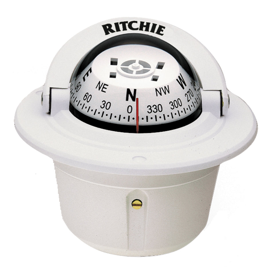 Boussole Ritchie F-50W Explorer - Montage encastré - Blanc [F-50W]