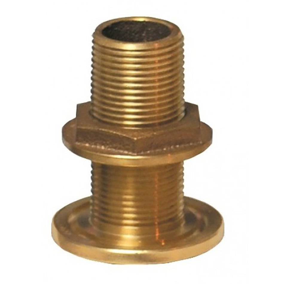 Raccord traversant en bronze GROCO 2-1/2" avec écrou [TH-2500-W]