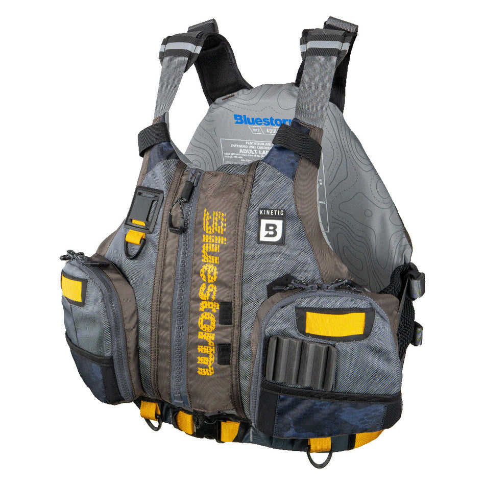 Gilet de pêche en kayak Bluestorm Kinetic - Taupe légendaire - S/M [BS-409-TPE-S/M]