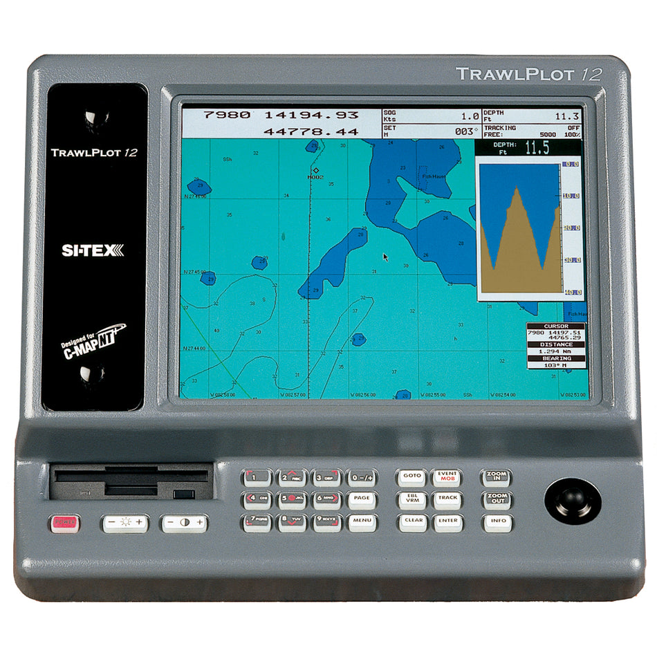 Traceur de cartes couleur SI-TEX TRAWLPLOT 12 SD avec récepteur WAAS [TRAWLPLOT 12]