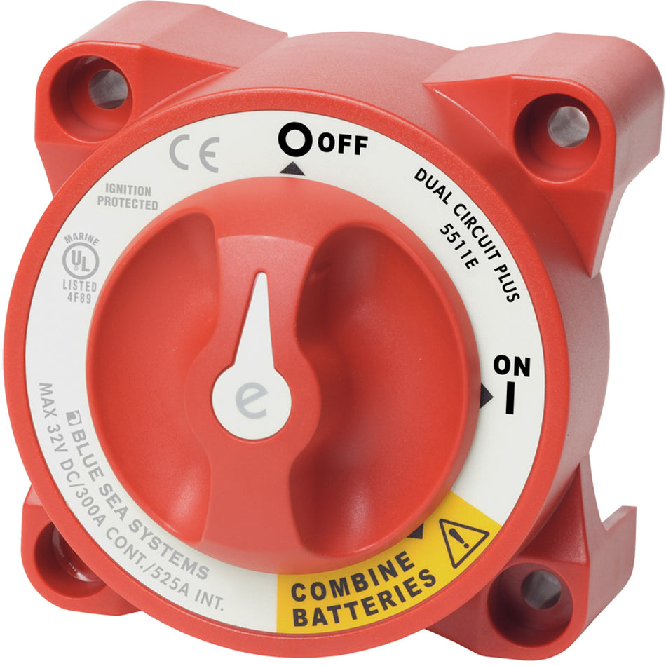 Interrupteur de batterie à double circuit Blue Sea 5511e e-Series [5511e]