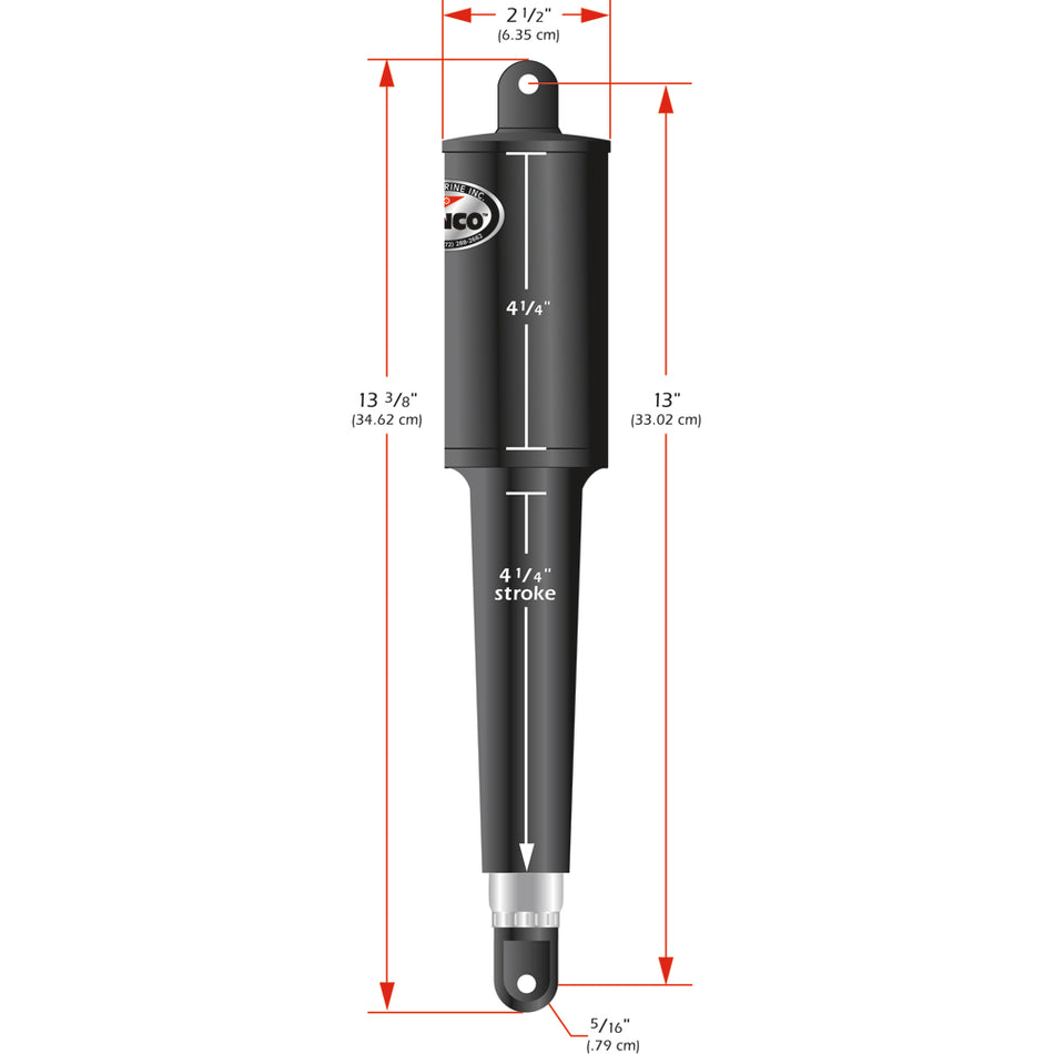 Actionneur standard Lenco série 102 - 12 V - Course de 4-1/4" [15059-001]