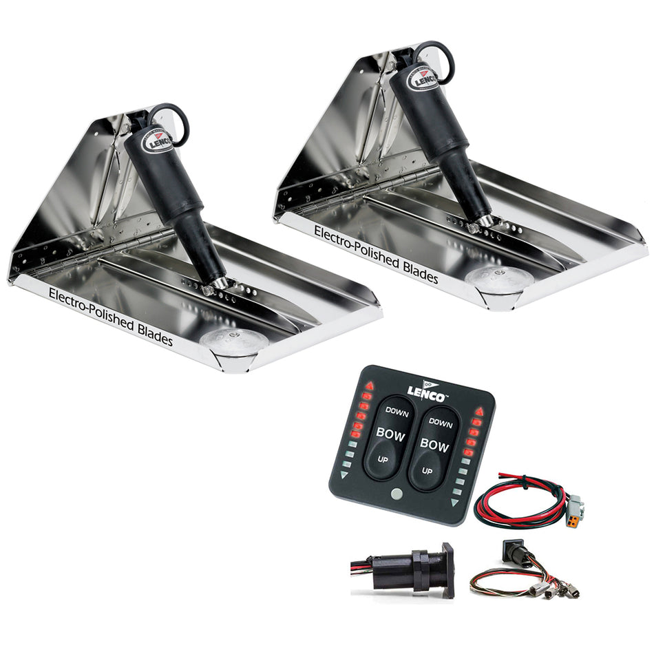 Kit de garniture de trim haute performance Lenco 16" x 12" avec kit d'interrupteur d'indicateur LED 12 V [RT16X12HDI]