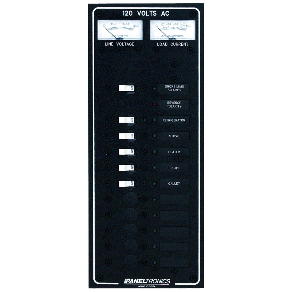 Panneau de disjoncteurs et alimentation principale standard à 10 positions Paneltronics avec LED [9972320B]