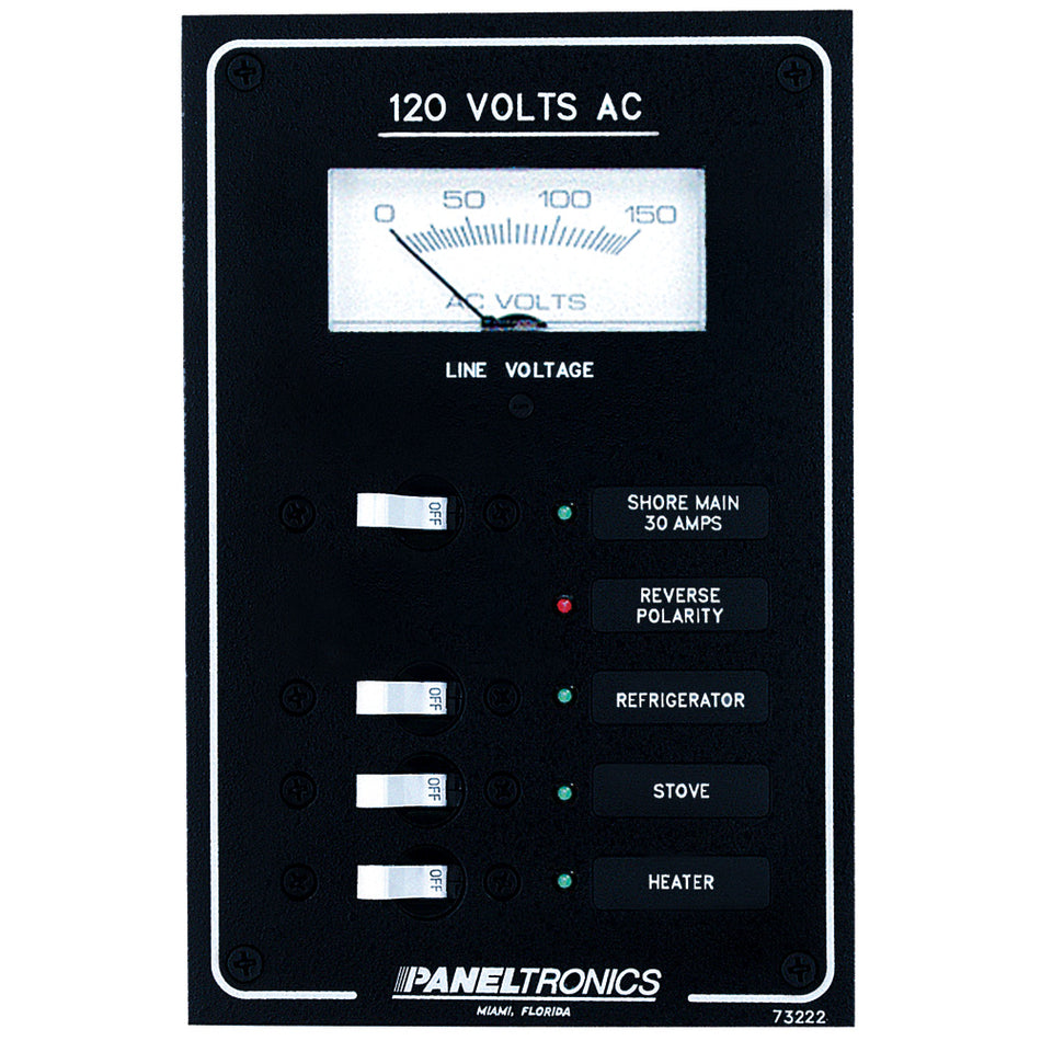 Panneau de disjoncteurs à 3 positions standard Paneltronics AC et alimentation principale [9972322B]