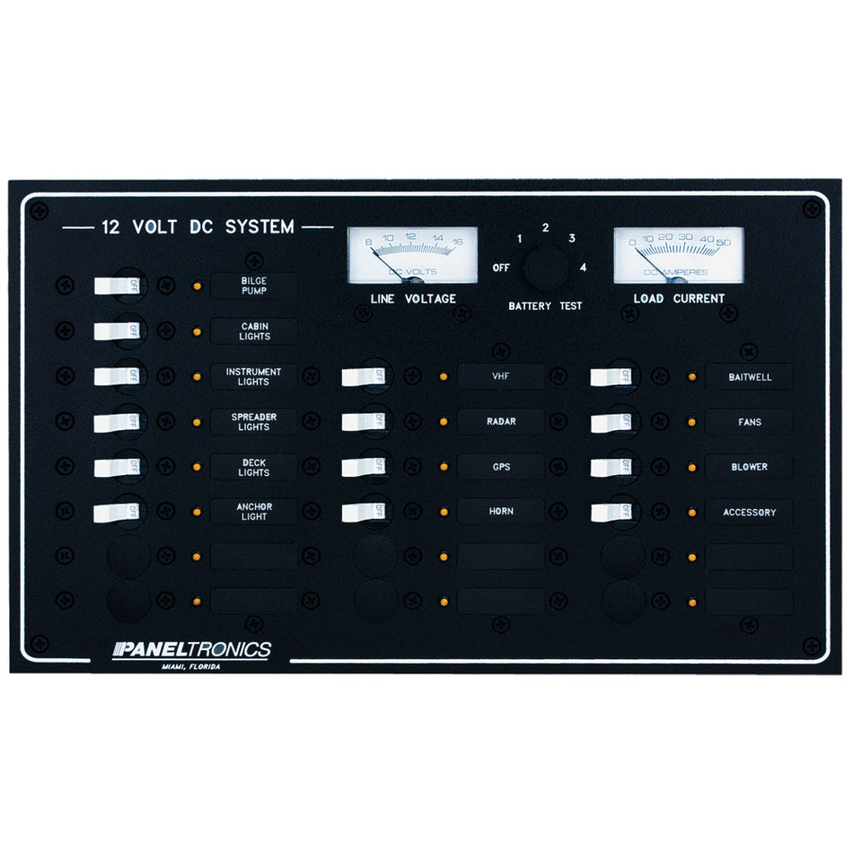 Panneau de disjoncteurs et compteur standard DC 20 positions Paneltronics [9973210B]