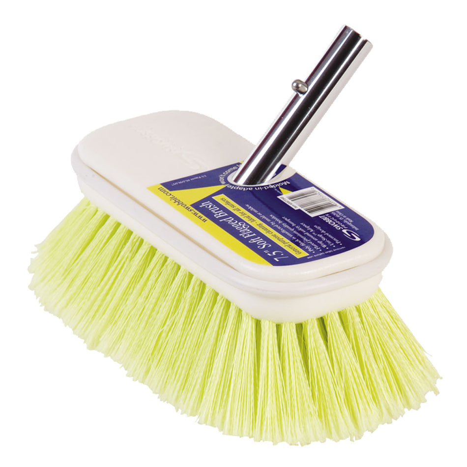 Brosse à poils souples Swobbit 7,5" - Jaune [SW77345]