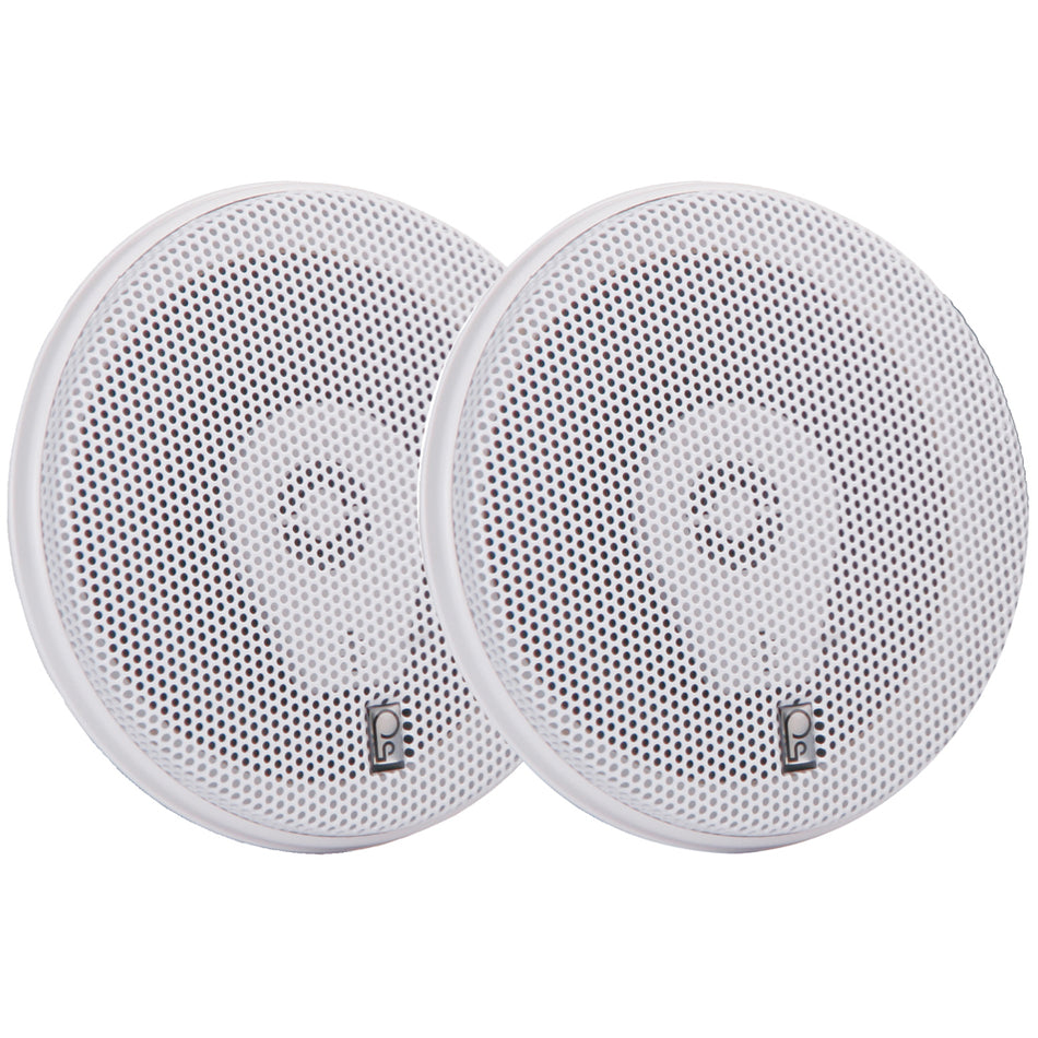 Poly-Planar MA-8505W 5" 200 Watt Titanium Series Speakers - White [MA8505W]