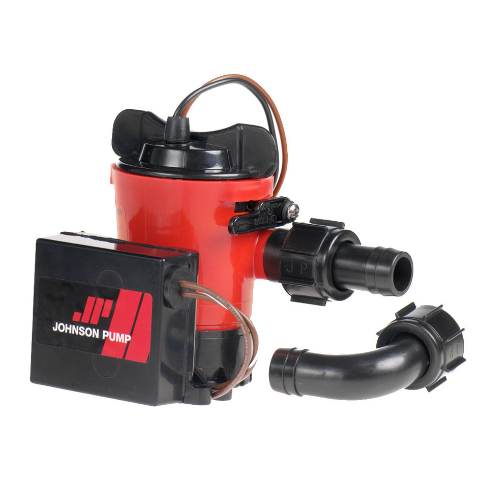 Pompe de cale automatique Johnson Pump 500 GPH, tuyau 3/4 po, 12 V, port Dura [07503-00]