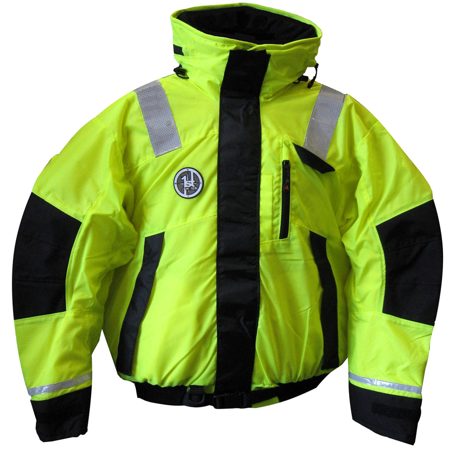 Blouson aviateur flottant First Watch AB-1100 - Jaune/noir haute visibilité - XXL [AB-1100-HV-XXL]