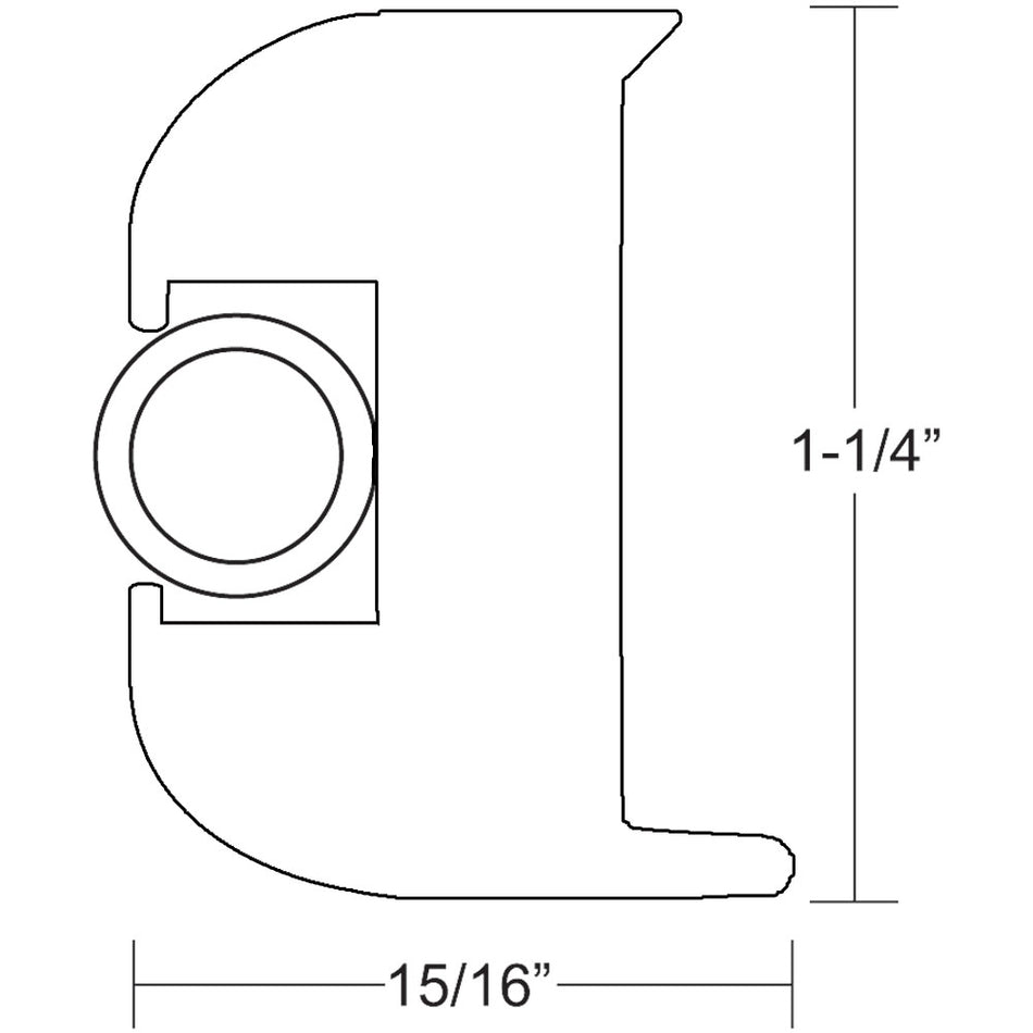 Ensemble de rails de protection en vinyle flexible TACO - Blanc avec insert blanc - 50 pi [V11-3447WWK50-2]