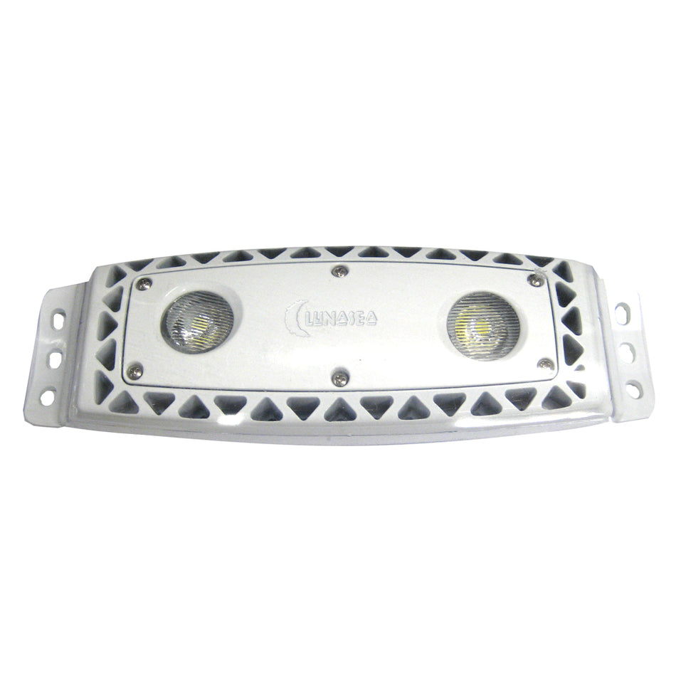 Projecteur LED d'extérieur à intensité variable haute intensité Lunasea - Blanc - 1 100 lumens [LLB-472W-21-10]