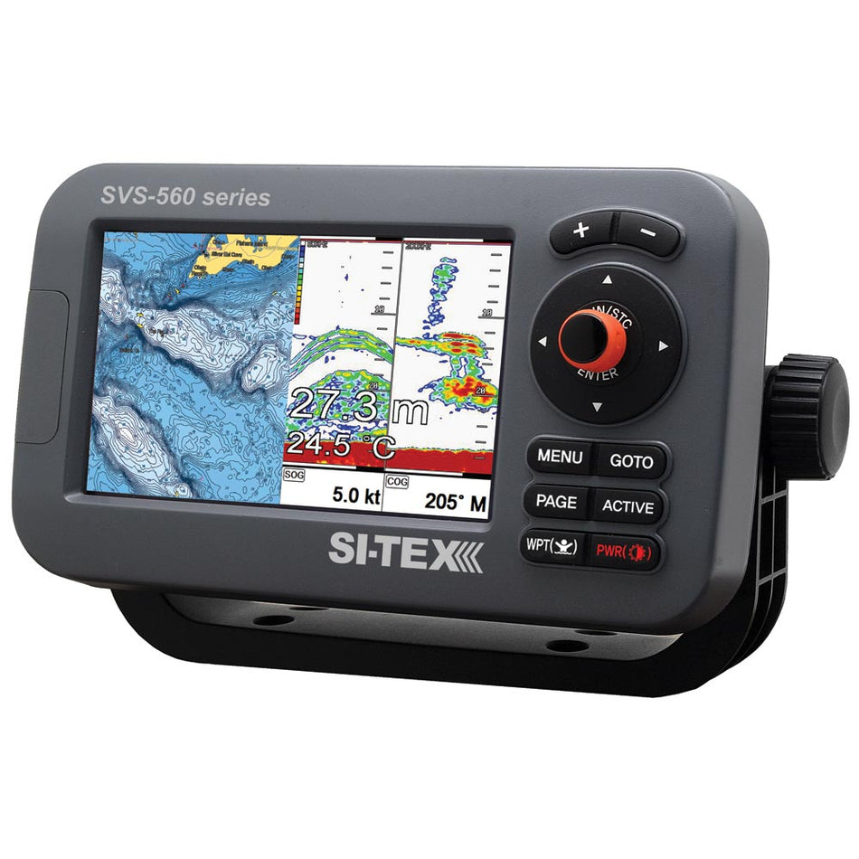 Traceur de cartes SI-TEX SVS-560CF - Écran couleur 5" avec GPS interne et Navionics+ Couverture flexible [SVS-560CF]