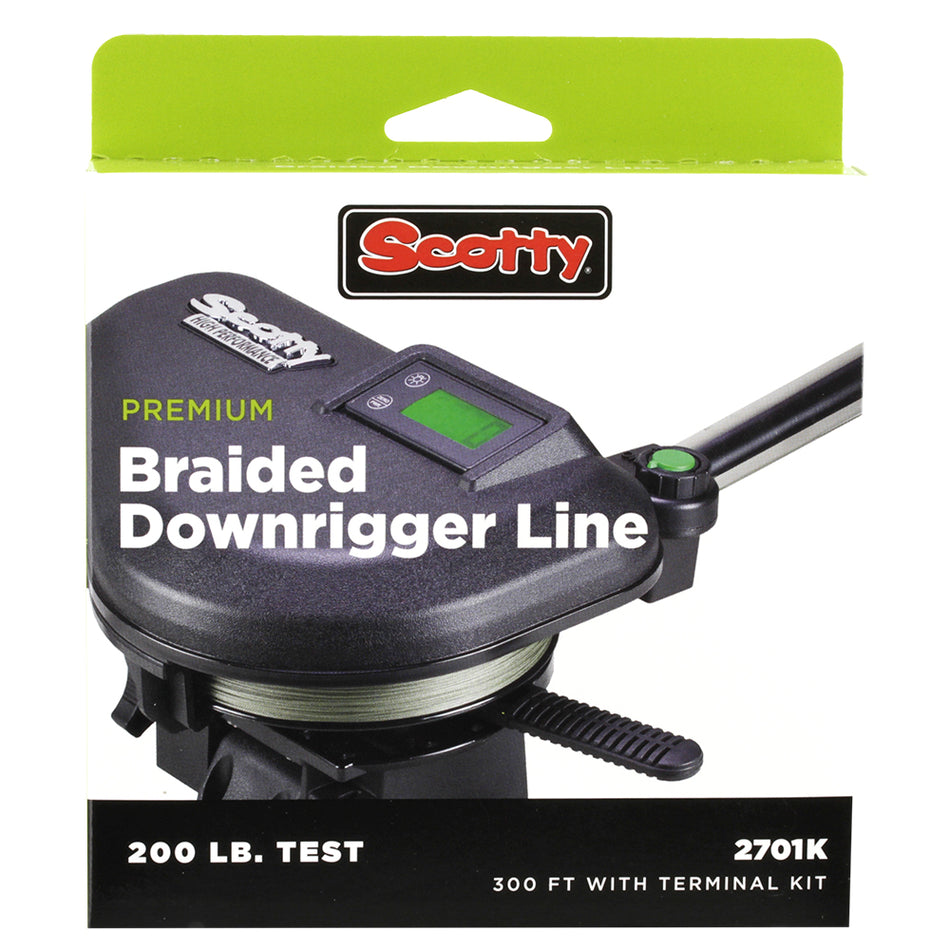 Ligne de pêche à la traîne Scotty Premium Power Braid - 200 pieds de test de 200 lb [2700K]