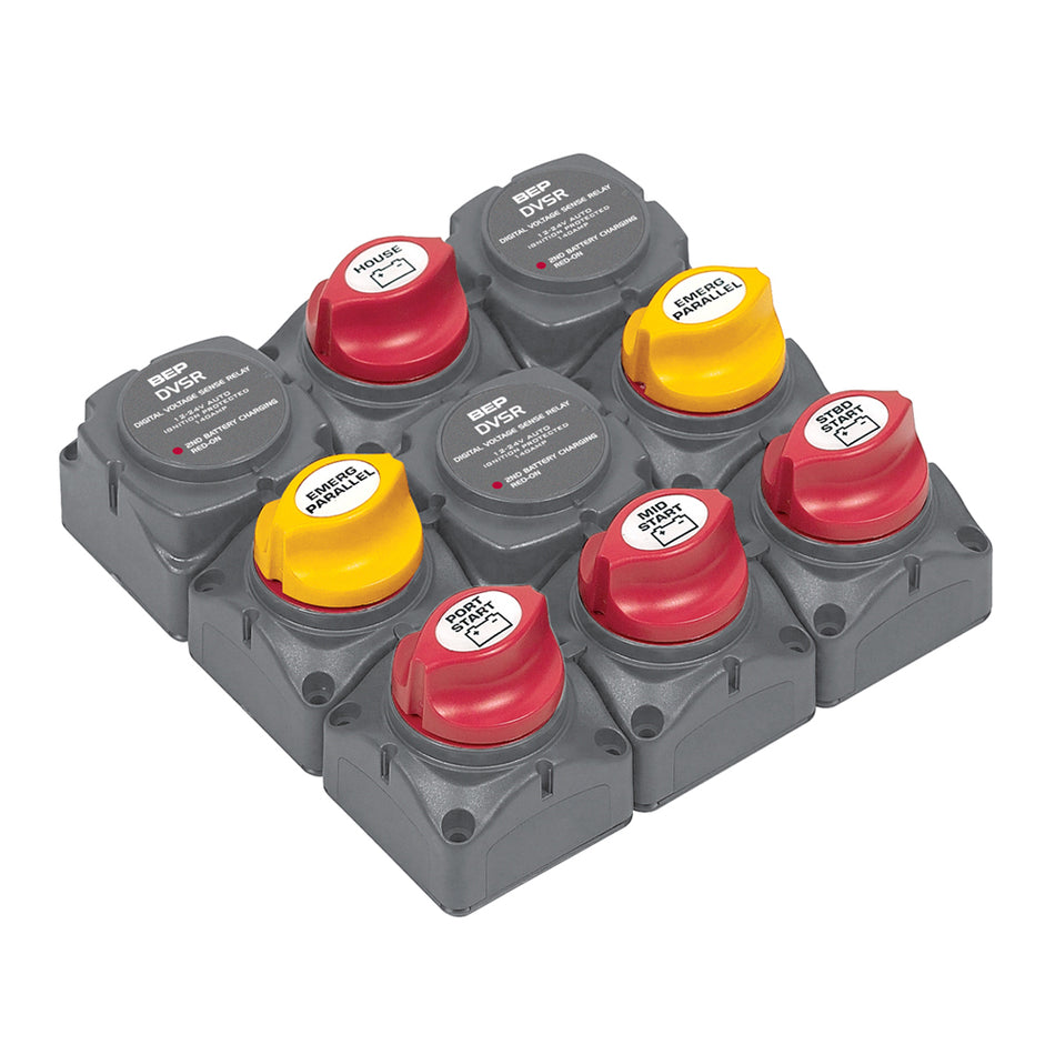 Groupe de distribution de batterie BEP pour triple moteur hors-bord avec quatre bancs de batteries [719-140A-DVSR]