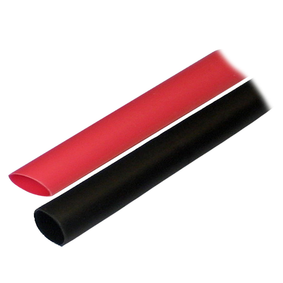 Gaine thermorétractable avec revêtement adhésif Ancor (ALT) - 1/2" x 3" - Paquet de 2 - Noir/Rouge [305602]