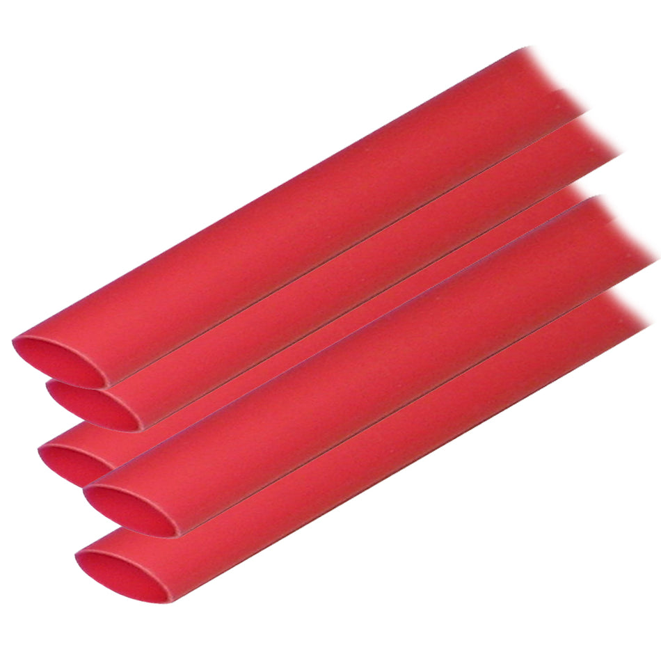 Gaine thermorétractable avec revêtement adhésif Ancor (ALT) - 1/2" x 12" - Paquet de 5 - Rouge [305624]