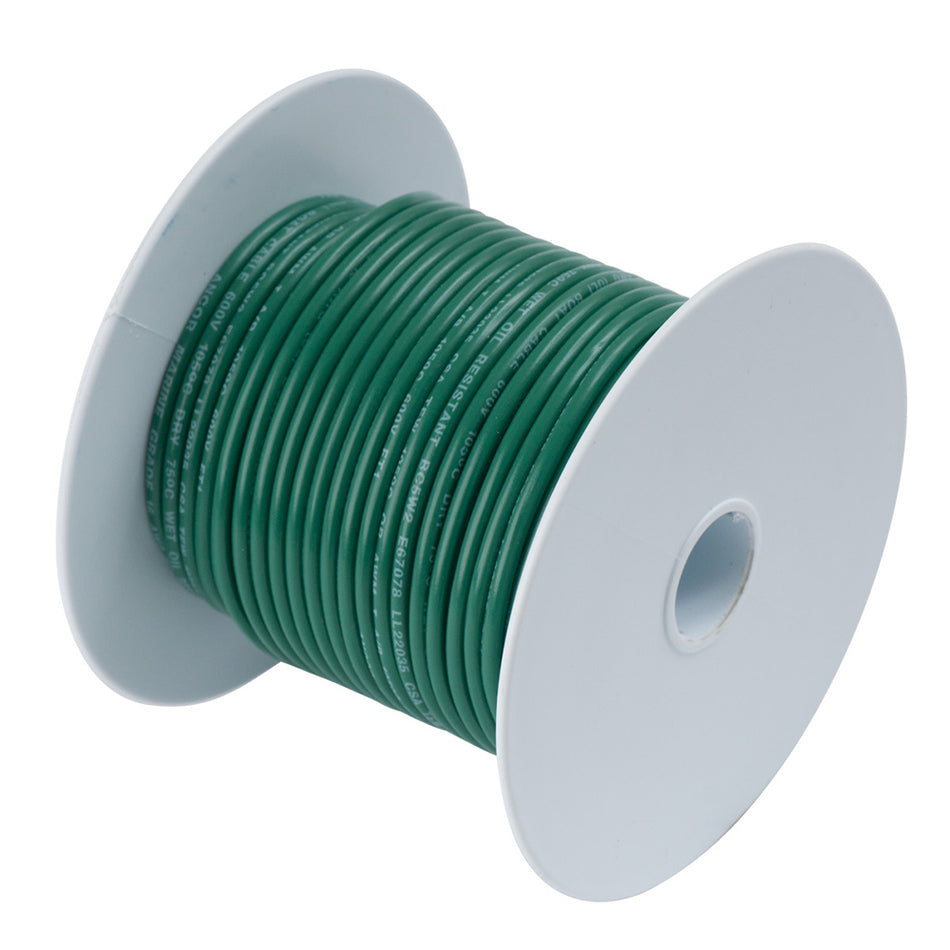 Fil de cuivre étamé vert Ancor 8 AWG - 500' [111350]