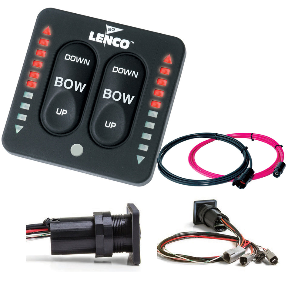 Kit d'interrupteur tactile intégré à indicateur LED Lenco avec queue de cochon pour systèmes à double actionneur [15171-001]