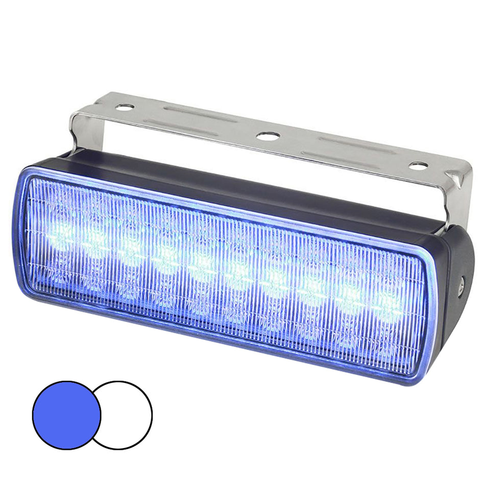 Projecteurs LED bicolores Hella Marine Sea Hawk XL - LED bleu/blanc - Boîtier noir [980950061]