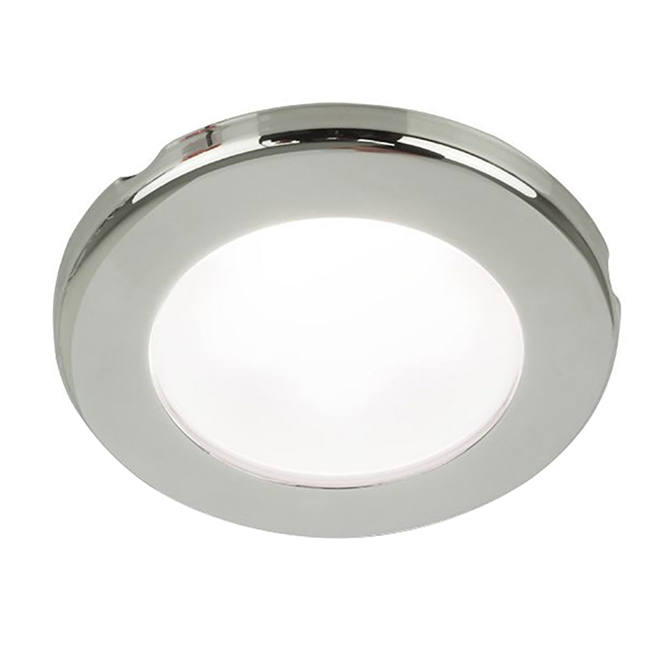 Feu rond à visser Hella Marine EuroLED 75 3" - LED blanche - Bordure en acier inoxydable - 12 V [958110021]