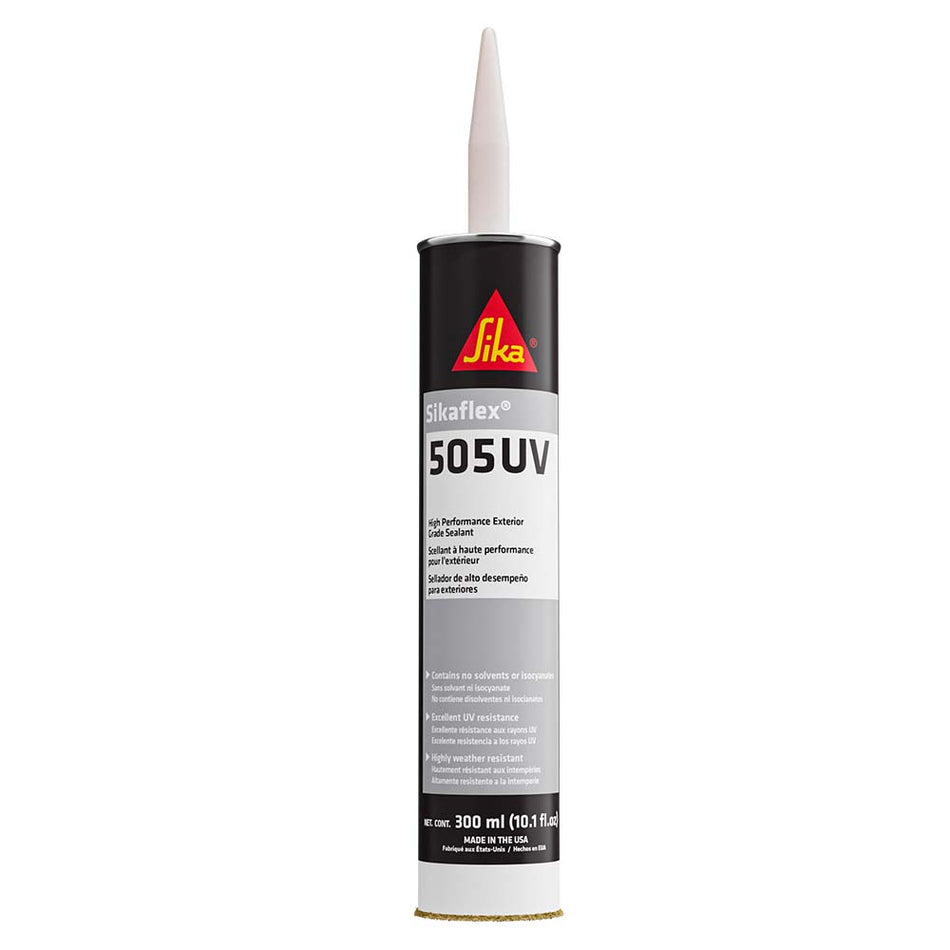 Scellant extérieur haute performance Sika Sikaflex 505UV - Cartouche de 300 ml (10,3 oz) - Blanc [188024]