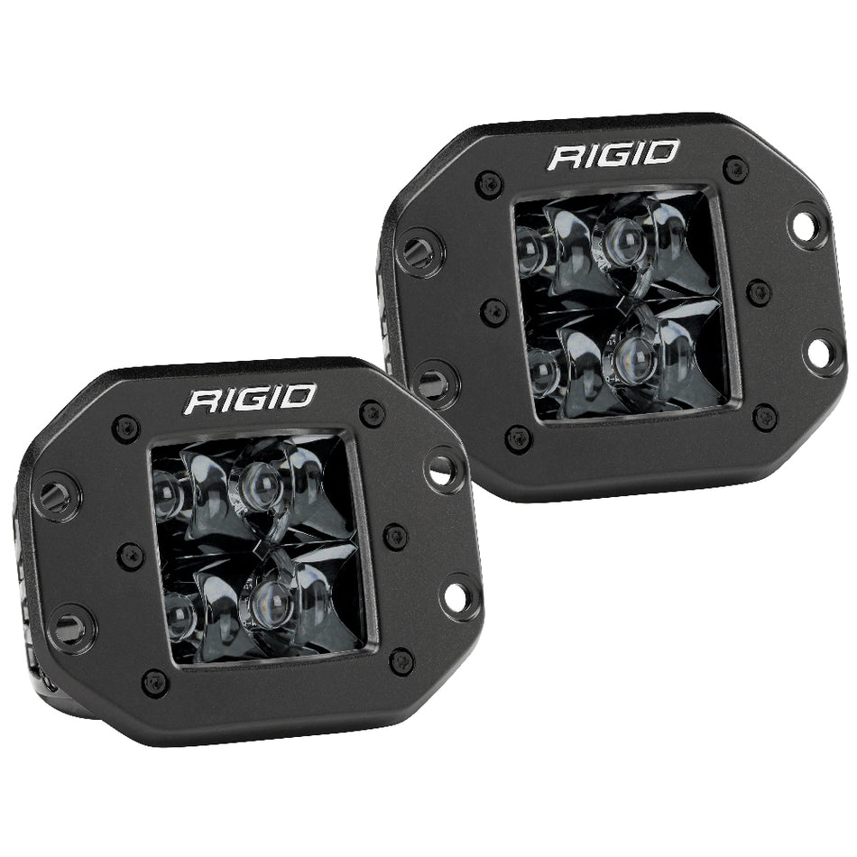 RIGID Industries D-Series PRO Montage encastré - Spot LED - Édition Midnight - Paire - Noir [212213BLK]