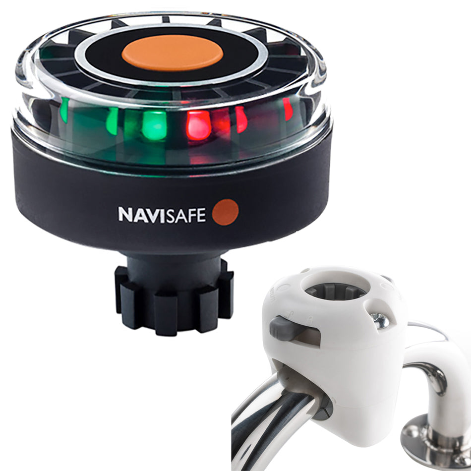 Navisafe Navilight Tricolor 2NM avec support de rail de base Navibolt - Blanc [342KIT3]