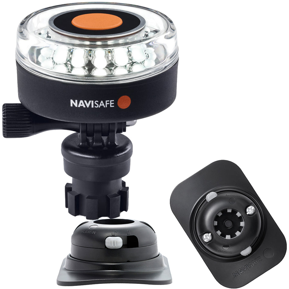 Support RIB Navisafe Navilight 360 2NM blanc avec base Navimount - Noir [040KIT2]