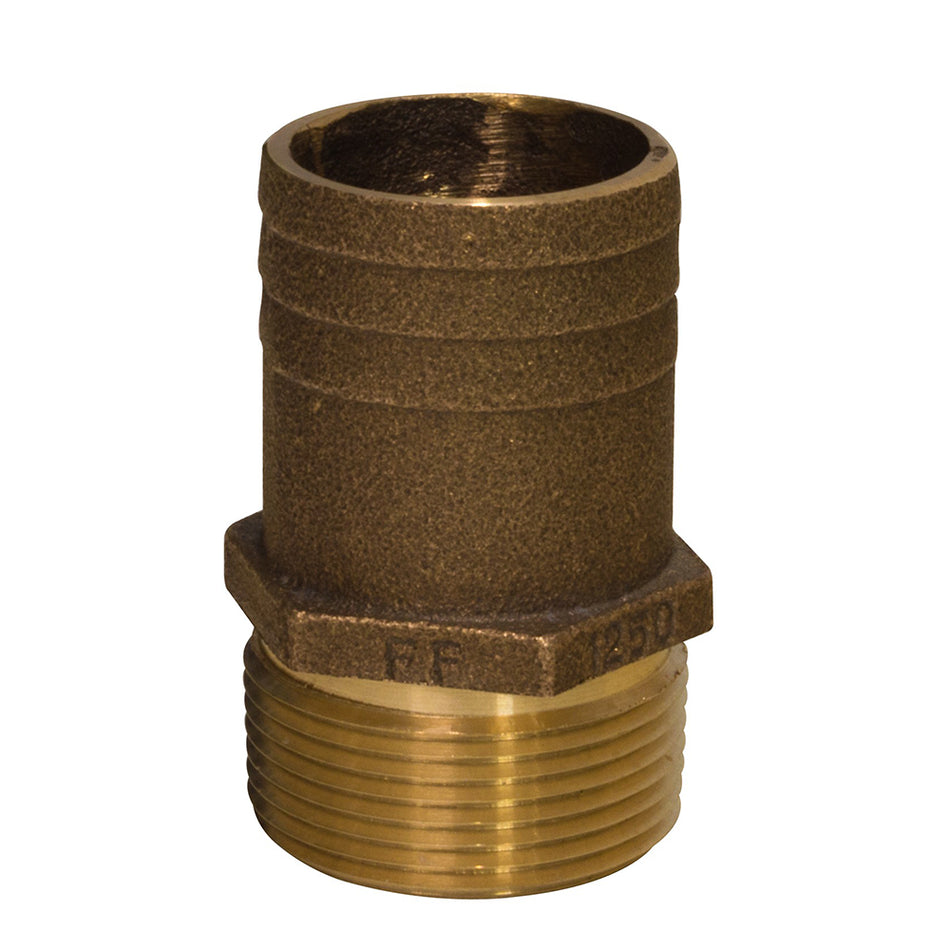 Raccord droit de tuyau à tuyau à passage intégral en bronze GROCO 3/4" NPT x 1" [FF-750]