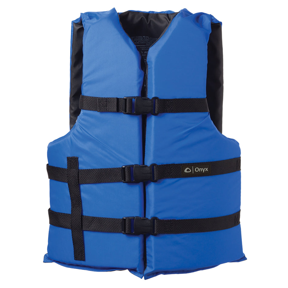 Gilet de sauvetage polyvalent en nylon Onyx - Grande taille pour adulte - Bleu [103000-500-005-12]