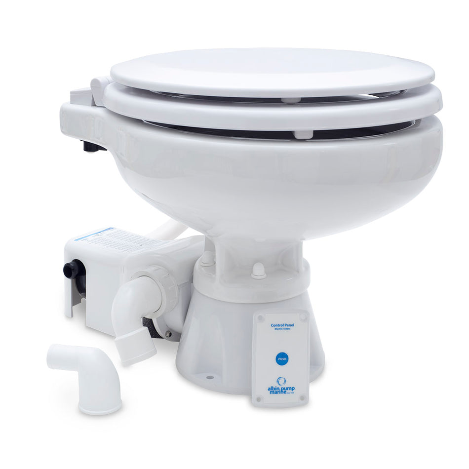 Toilettes marines Albin Group Standard Electric EVO Compact Low - 12V [07-02-008]