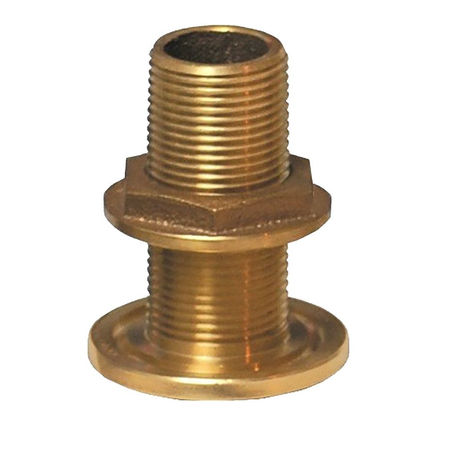 Raccord passe-coque combiné en bronze GROCO 3/4" NPS NPT avec écrou [TH-750-W]