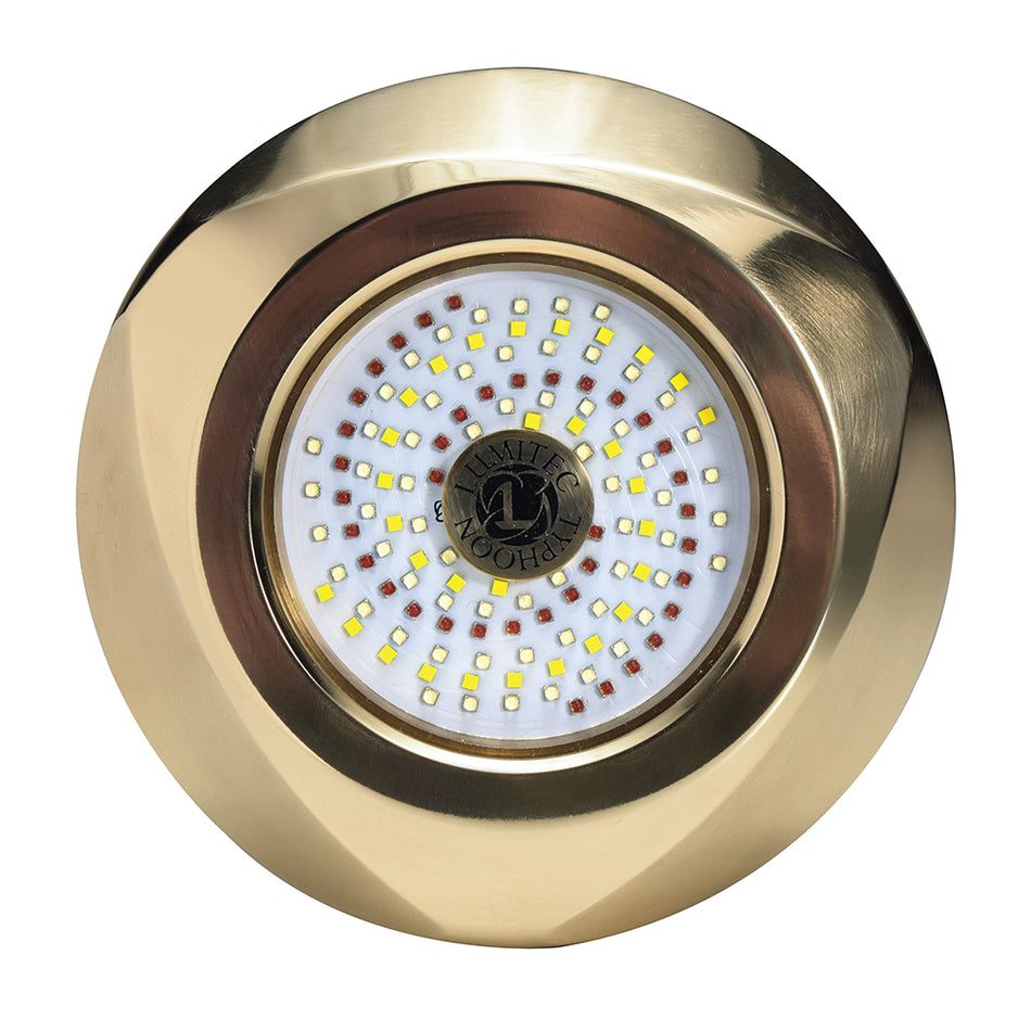 Lampe LED sous-marine à DEL traversante Lumitec SeaBlaze Typhoon Bronze - Blanc/Bleu [101448]