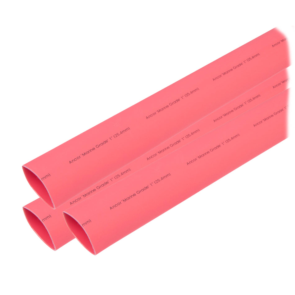 Gaine thermorétractable Ancor 1" x 3" - Rouge - 3 pièces [307603]