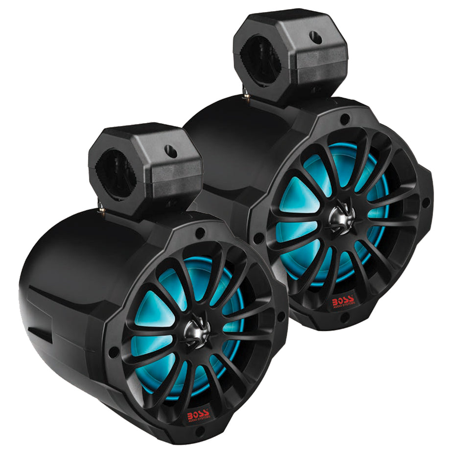 Enceintes Waketower amplifiées Boss Audio 6,5" B62RGB - Noir mat - 750 W [B62RGB]