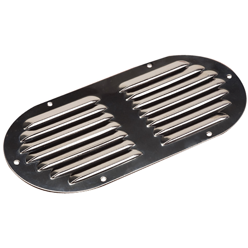 Grille d'aération à persiennes en acier inoxydable Sea-Dog - Ovale - 9-1/8" x 4-5/8" [331405-1]