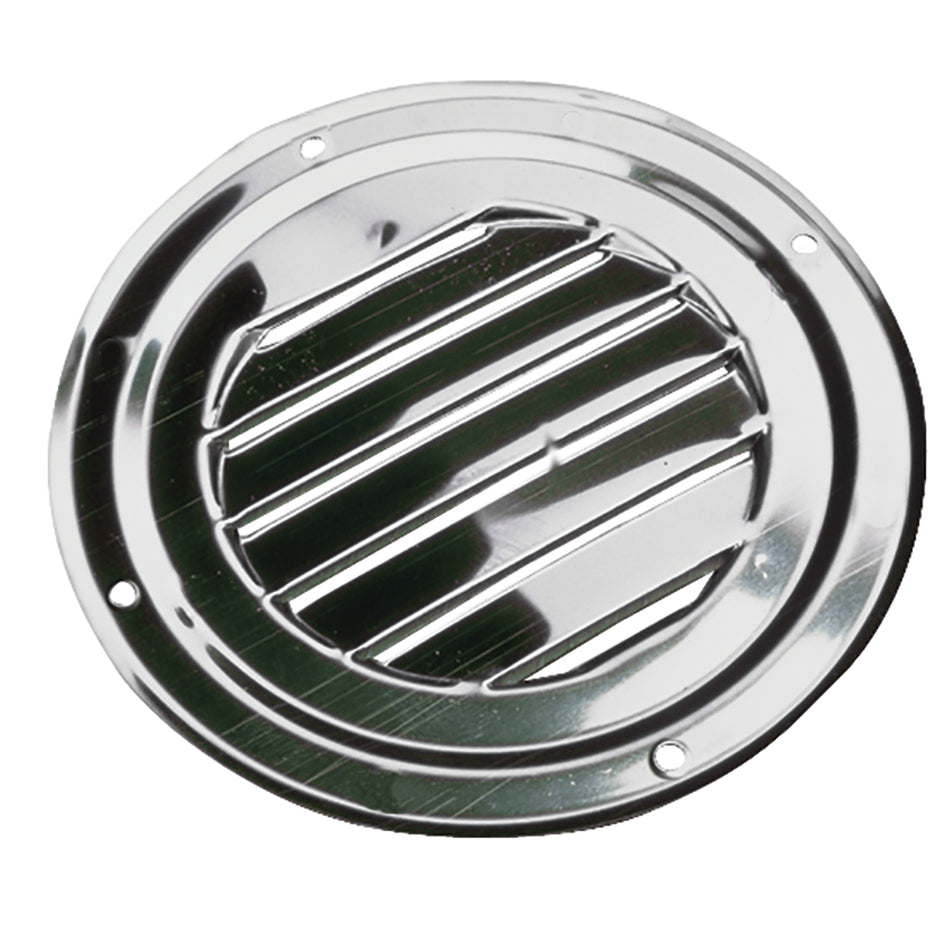 Grille d'aération ronde à persiennes en acier inoxydable Sea-Dog - 4 po [331424-1]