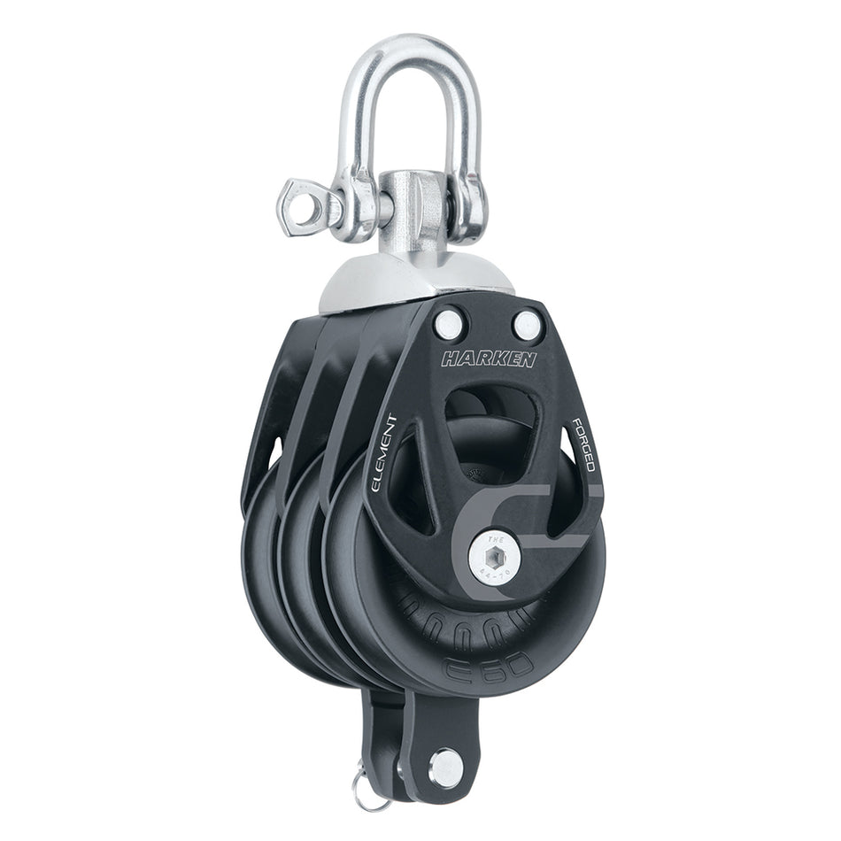 Poulie à triple élément en aluminium Harken 60 mm avec ringot pivotant [6273]