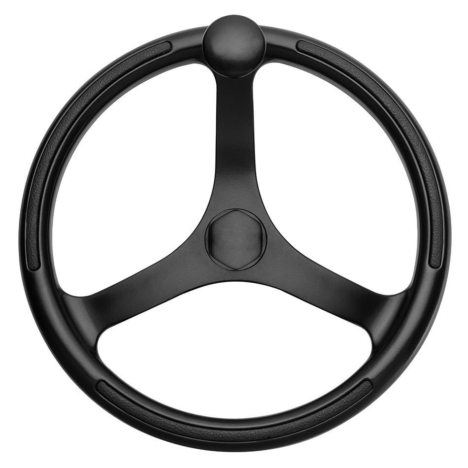 Roue Primus Schmitt Marine 13,5" noire, tige conique 3/4" avec poignées à bouton - Revêtement en poudre noir [742132BFGK]