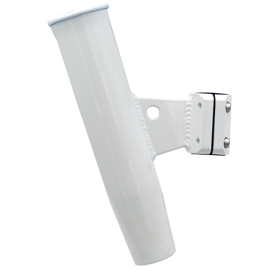 Support de tige à pince vertical en aluminium CE Smith 1-5/16" OD revêtement en poudre blanc avec manchon [53716]