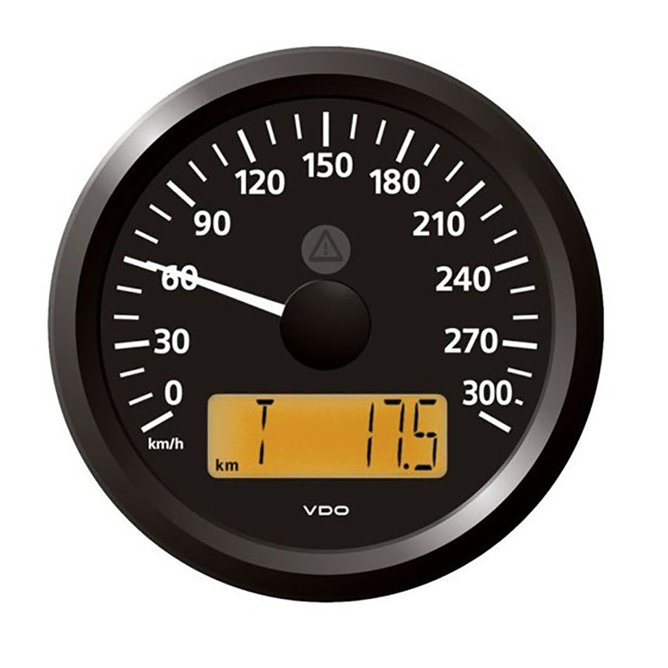 Compteur de vitesse Veratron ViewLine 3-3/8" (85 mm) - 0 à 300 km/h - 12/24 V - Cadran noir et lunette triangulaire [A2C59512371]