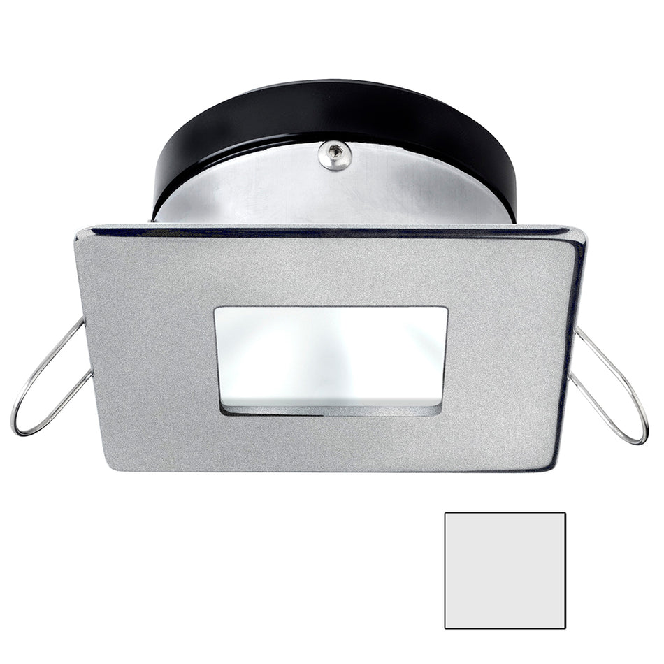 i2Systems Apeiron A1110Z - Lampe à ressort 4,5 W - Carré/Carré - Blanc froid - Finition nickel brossé [A1110Z-44AAH]