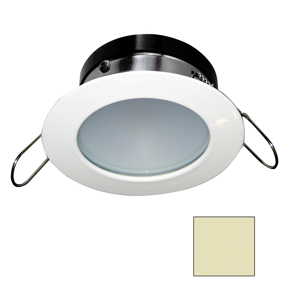 i2Systems Apeiron A1110Z - Lampe à ressort 4,5 W - Ronde - Blanc chaud - Finition blanche [A1110Z-31CAB]