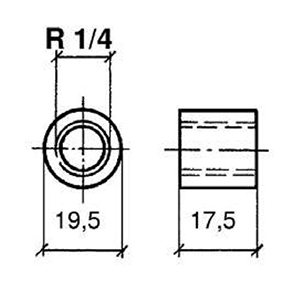 Bague filetée pour capteur pyrométrique Veratron pour soudage au collecteur pour élément de thermocouple [N03-320-266]