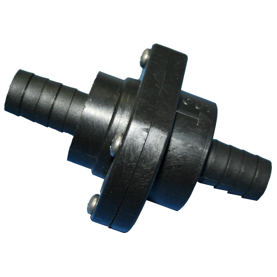 Clapet anti-retour en ligne à double barbillon TH Marine - 3/4" - Noir [ILS-750-DP]