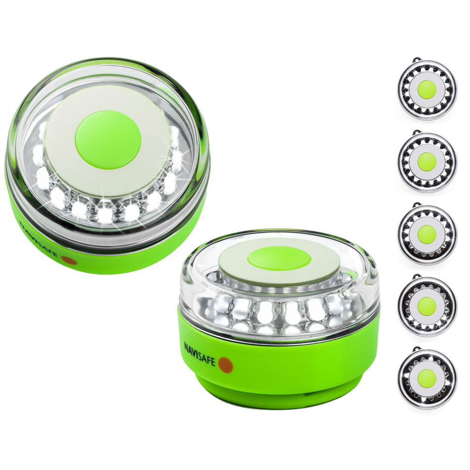 Navisafe Navilight All-White 5 Mode 360 ​​Rescue 2NM avec base magnétique verte [010-1]